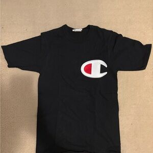 Champion Black T-Shirt with Logo